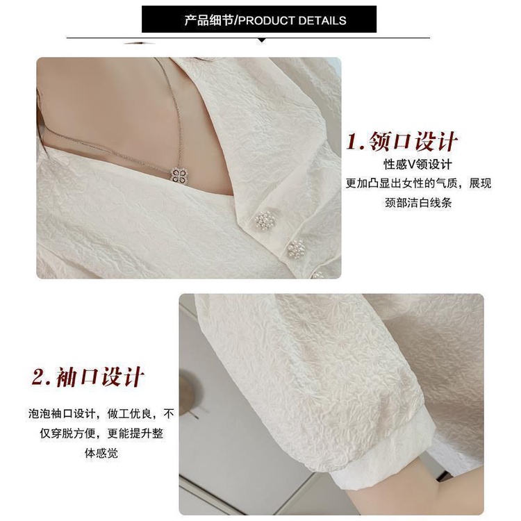 Áo Sơ Mi chiffon Mỏng Tay Ngắn Cổ Chữ v Thời Trang Mùa Hè Mới Dành Cho Nữ