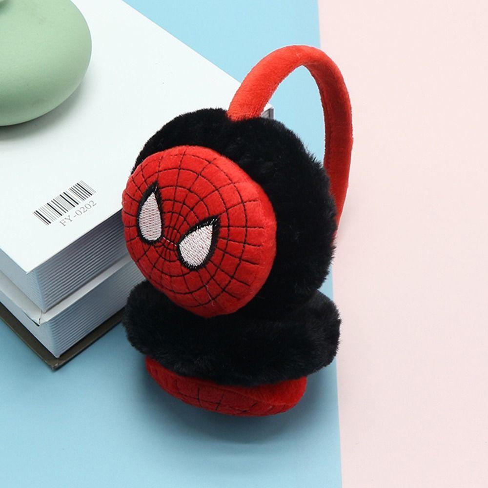 Chụp Tai Giữ Ấm Bằng Vải Bông Dày Dặn Họa Tiết Siêu Anh Hùng / Dơi Thời Trang Cho Bé Gái