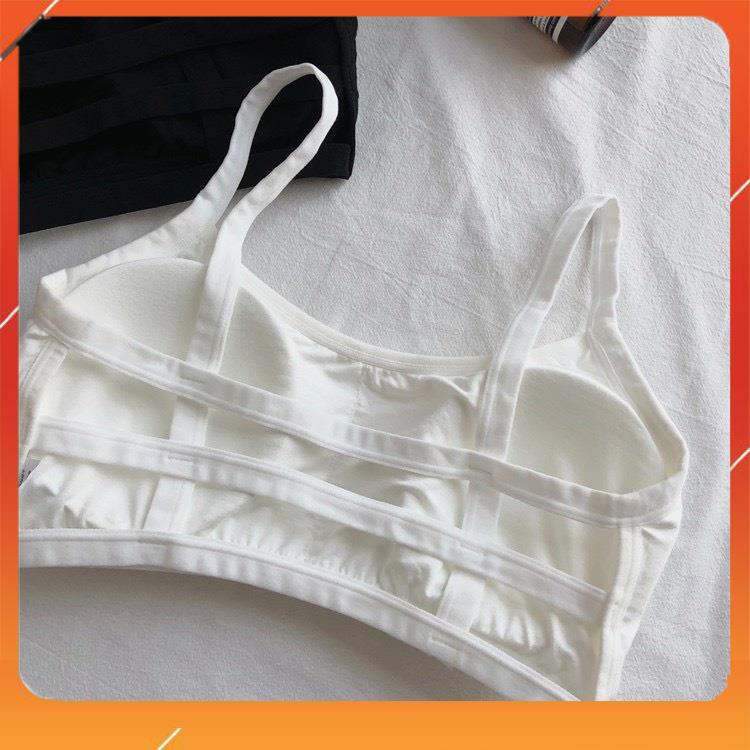 Áo 3 dây cotton Thái có mút đệm mỏng có thể tháo rời