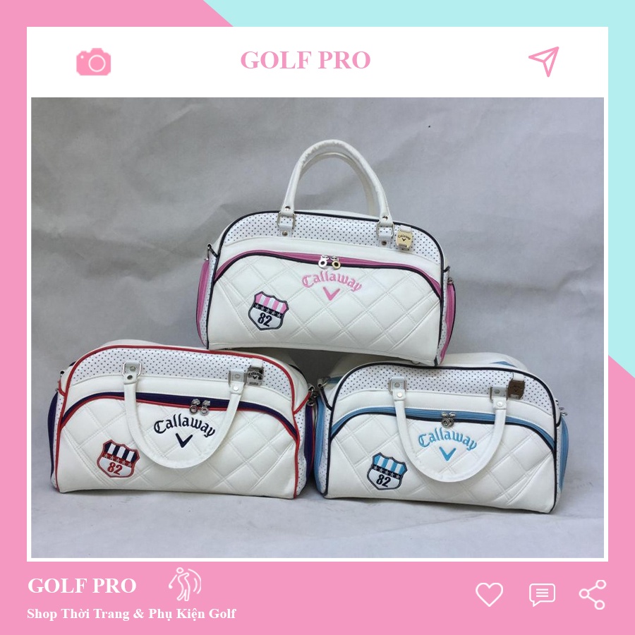 Túi đựng quần áo và giày golf bag Callaway da PU chống thấm thể thao đựng phụ kiện cá nhân tiện lợi TD000