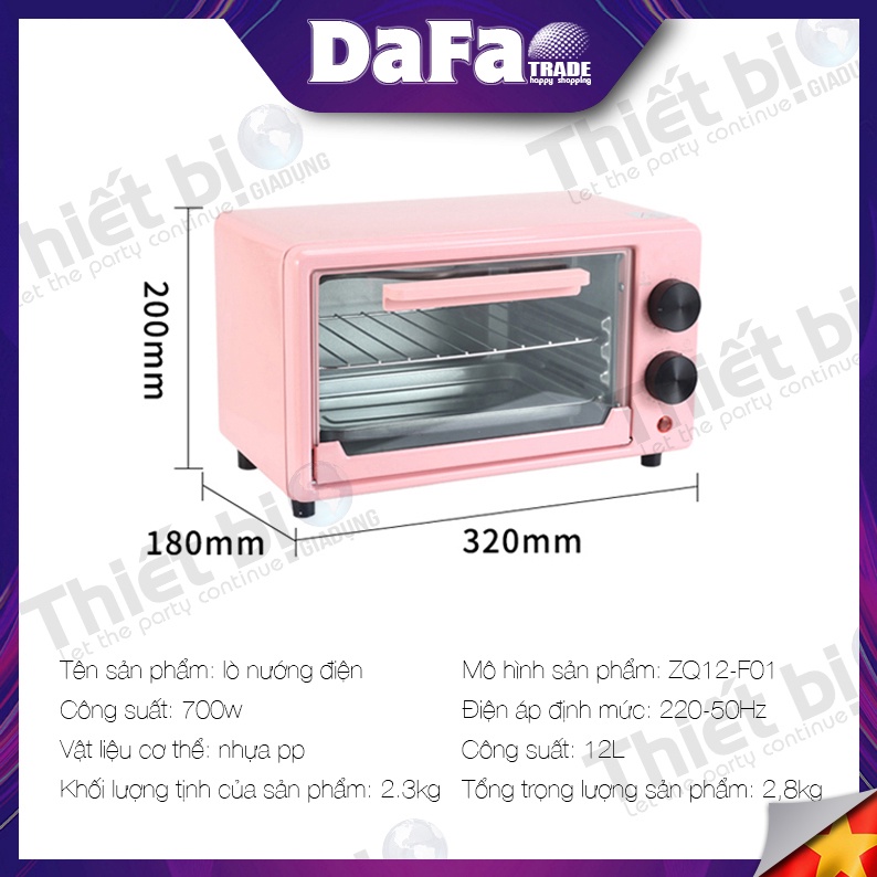 Lò Nướng Vi Sóng, Điện Gia Dụng Đa Năng Mini 12L - Thietbigiadungso1