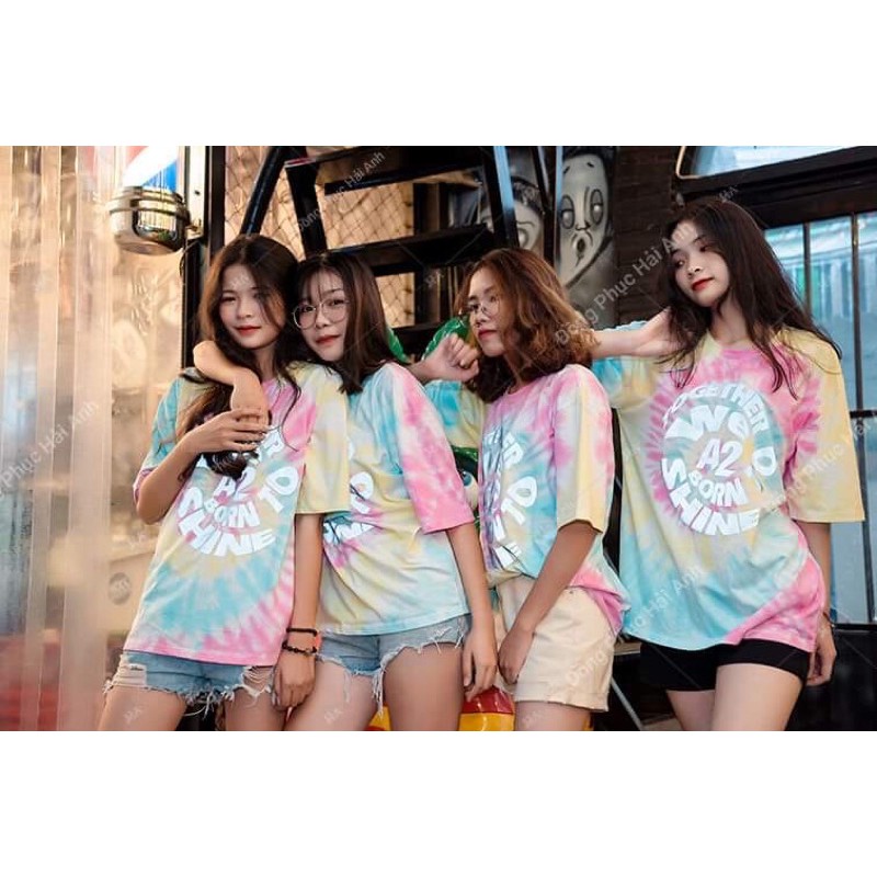 Áo phông In Theo Yêu Cầu loang phản quang ♥️ Thiết kế Logo🦋unisex tay lỡ nhóm lớp🦋kỷ yếu, cặp | BigBuy360 - bigbuy360.vn