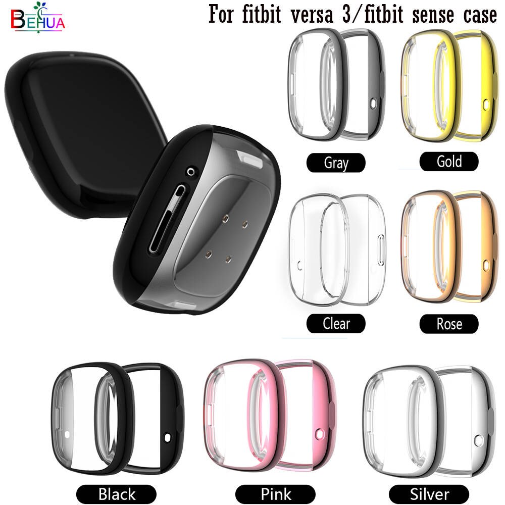 Ốp Tpu Mềm Chống Nước Bảo Vệ Mặt Đồng Hồ Thông Minh Fitbit Versa 3 / Sense
