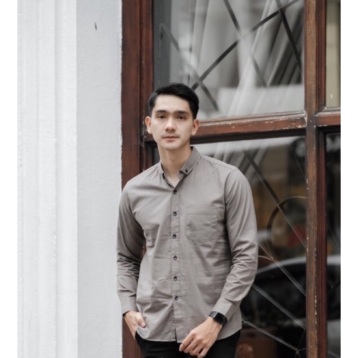 Áo Sơ Mi Nam Dài Tay Màu Đen / Xám / Xanh Navy / Trắng / Xanh Quân Đội / Hồng / Xanh Lá