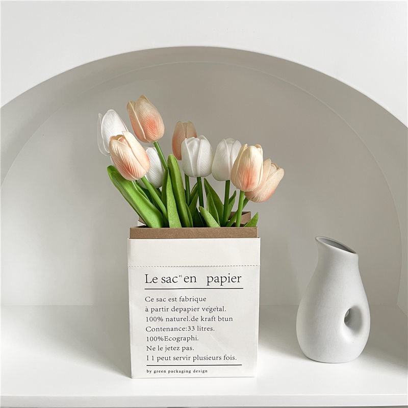 Lọ Hoa Tulip Nhân Tạo Phong Cách Bắc Âu Trang Trí Nội Thất/Phòng Khách/Phòng Ngủ