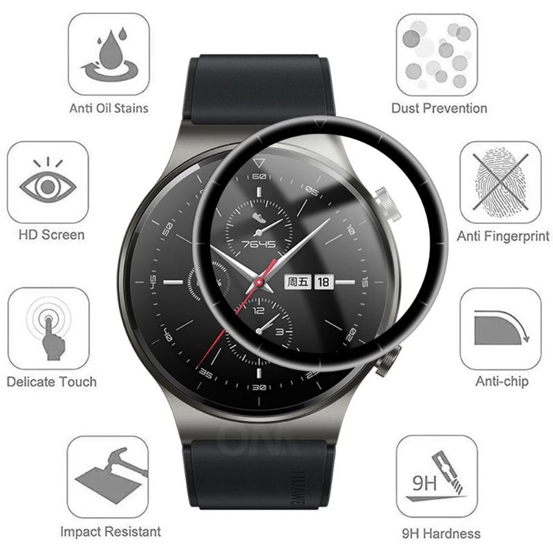 Miếng Dán Bảo Vệ Màn Hình 3D Cho Đồng Hồ Thông Minh Huawei Watch GT 2 GT2 Pro