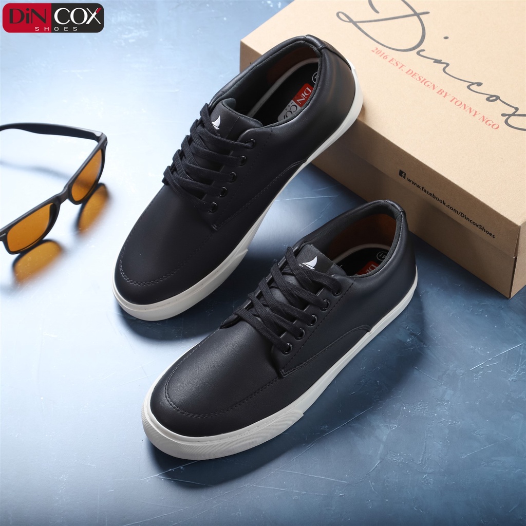 Giày Sneaker Da Nam DINCOX D06 Thể Thao, Năng Động Black