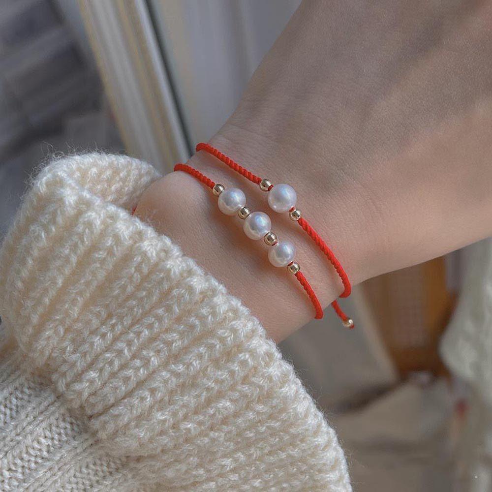 Vòng Đeo Tay Chuỗi Hạt Ngọc Trai Phong Cách Vintage Dành Cho Nữ