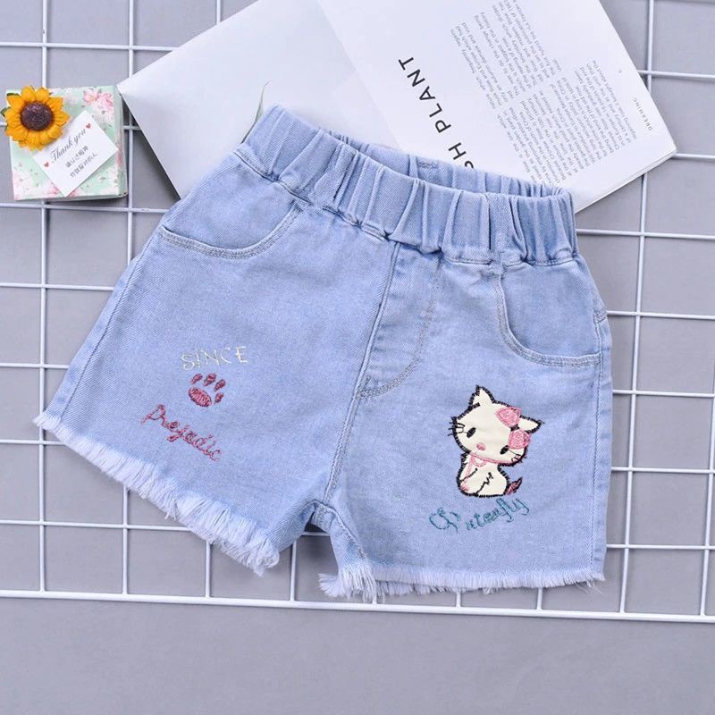 Quần Short Denim Mỏng Thời Trang Mùa Hè Mới 2022 Dành Cho Bé Gái