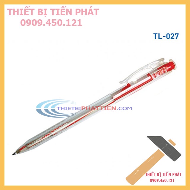 [CHÍNH HÃNG] Bút Bi Thiên Lộc TL-027 Full Màu Xanh, Đen, Đỏ, Tím Cao Cấp Đầu Bút 0.7mm Mực Tây Đức