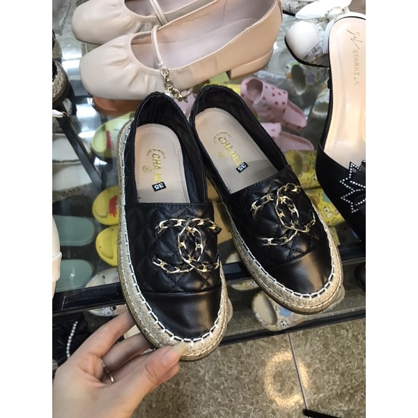 giày slip on đế cói da hàng l1