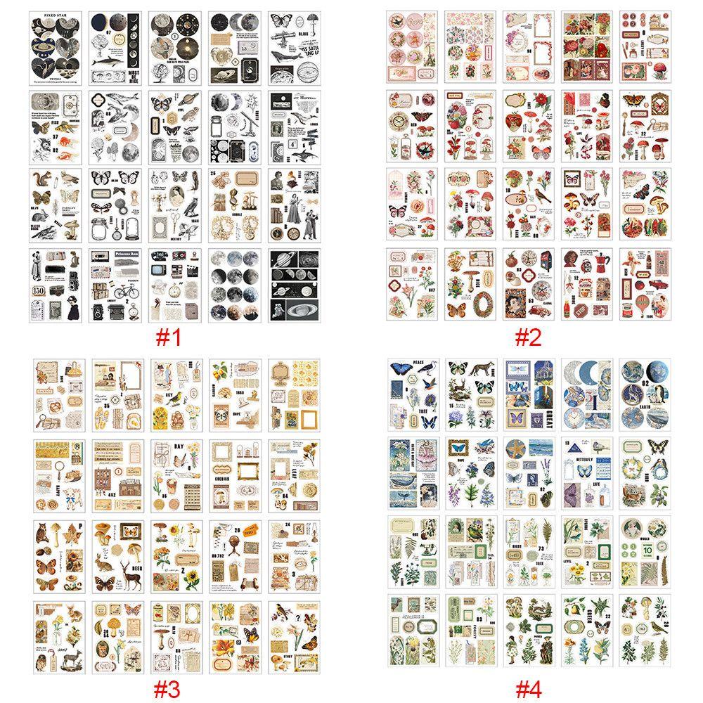 SHOUKEY Set 20 Sticker Dán Trang Trí Sổ Tay DIY Hình Cây Cối