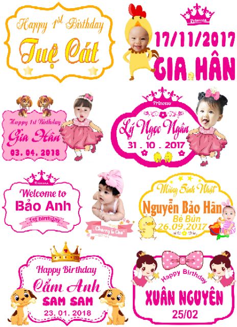 Banner treo tường trang trí sinh nhật