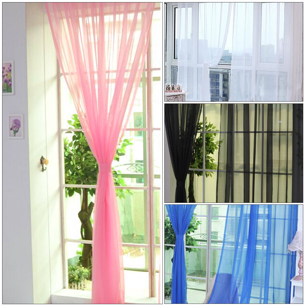 2 rèm cửa sổ Vải Tuyn Thời Trang