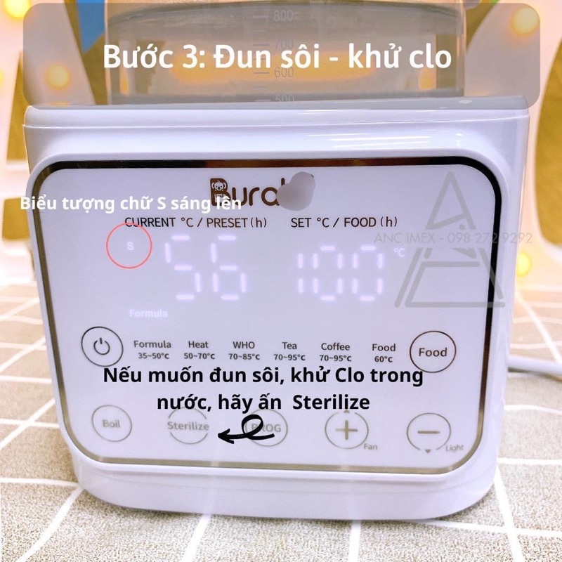 [BẢO HÀNH CHÍNH HÃNG] ẤM ĐUN NƯỚC SIÊU TỐC ĐA CHỨC NĂNG BURABI