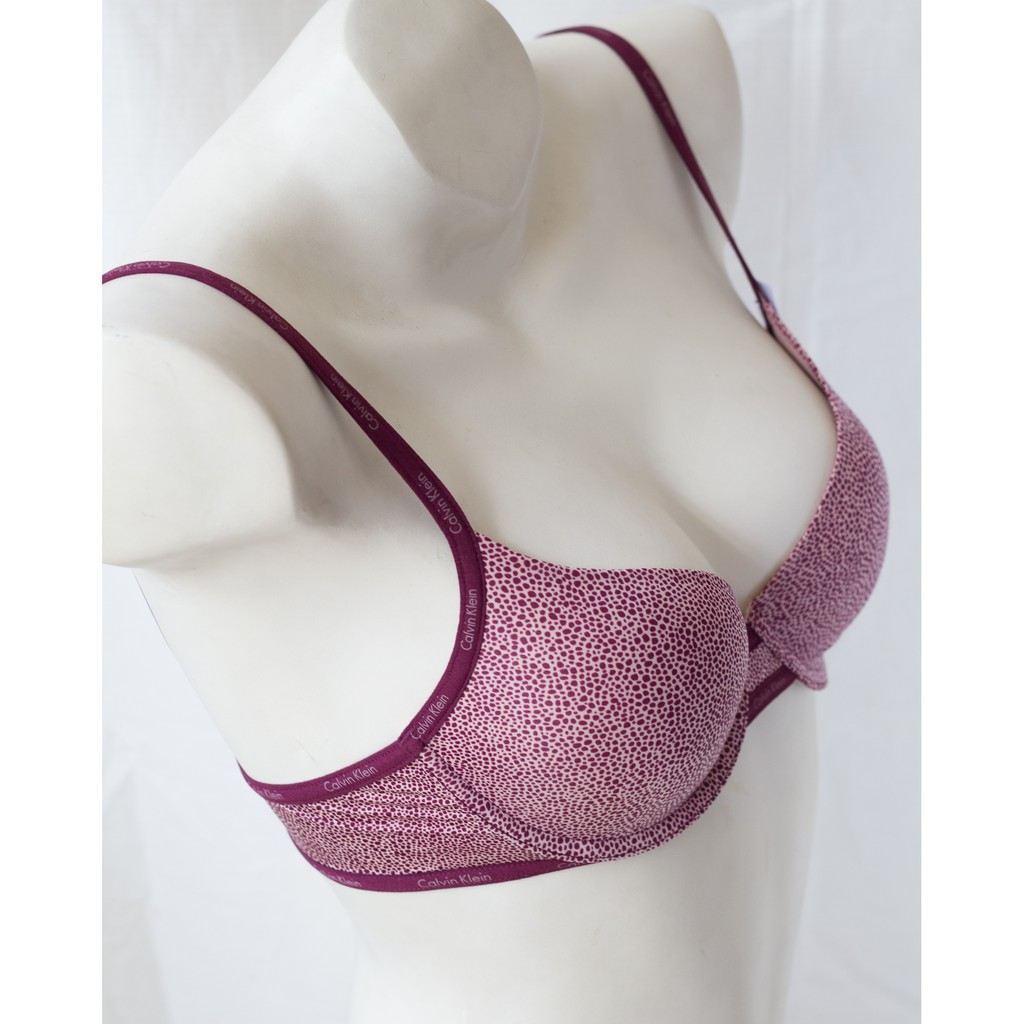 Áo Ngực Calvin Klein F3262 DEMI Cúp Chéo Mút Mỏng Tự Nhiên - size B75