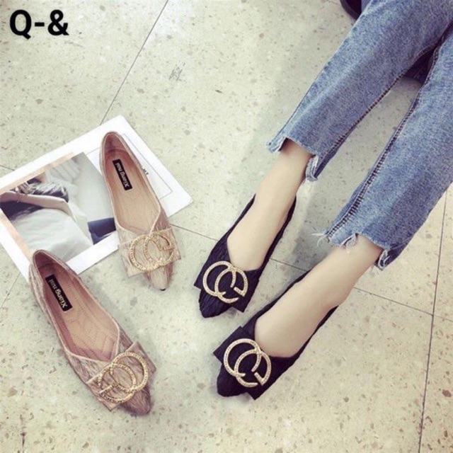 Giày búp bê khoá GG