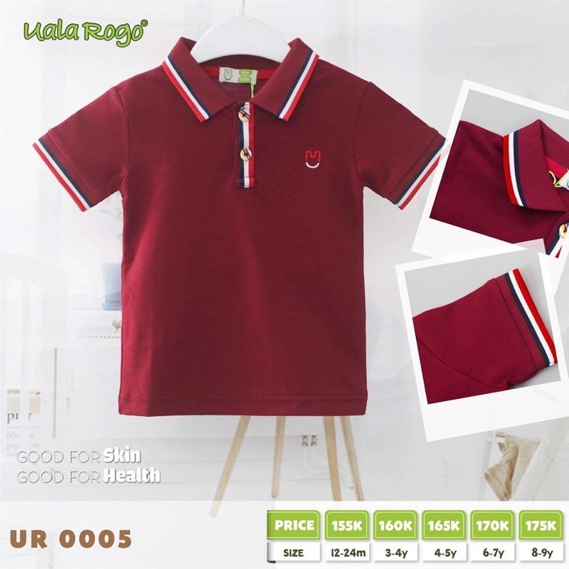 Áo polo bé trai Uala Rogo - Áo phông polo cộc tay 1-9y