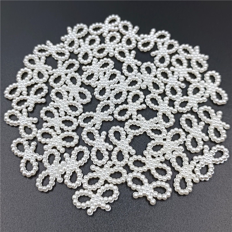 Set 10 phụ kiện hạt trai hình trái tim, nơ , hoa , sao…trang trí móng siêu sinh