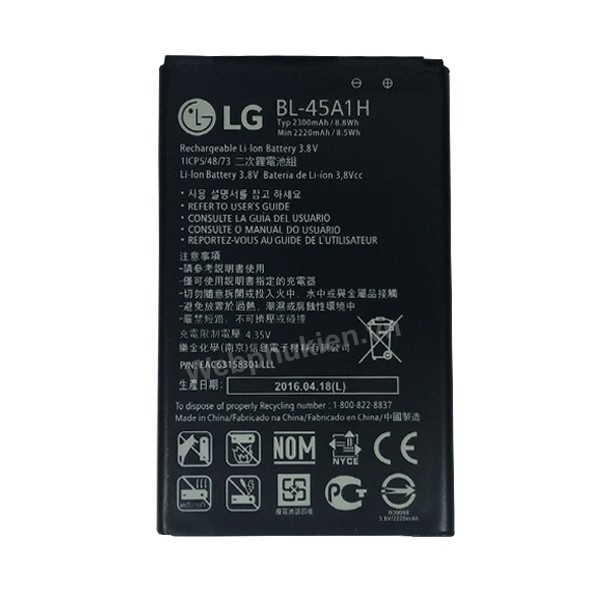 Pin LG K10 BL-45A1H 2300mAh ZIN - Hàng nhập khẩu