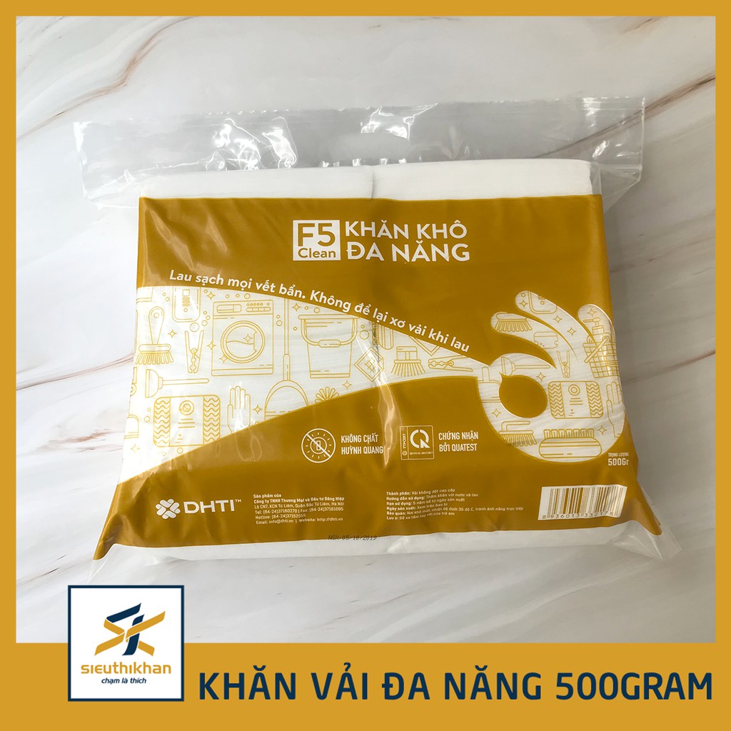 Khăn vải đa năng cao cấp, túi 500gram, kích thước 13x19cm thấm nước, không ra bông | SIÊU THỊ KHĂN