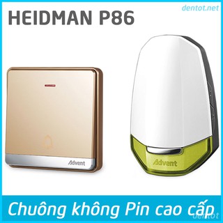 Chuông Cửa Không Pin Cao Cấp Chuông To, Chống Nước Advent P86