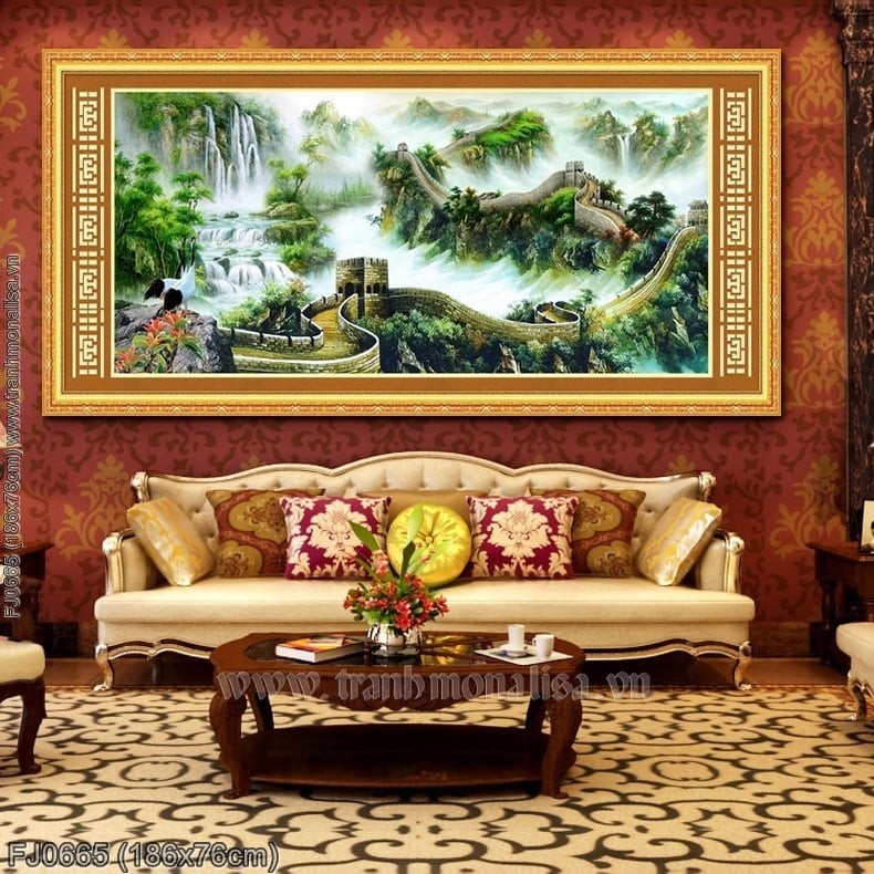 Tranh thêu kín Vạn lý trường thành (FJ0665) 💥 kích thước 186*76 cm 📌