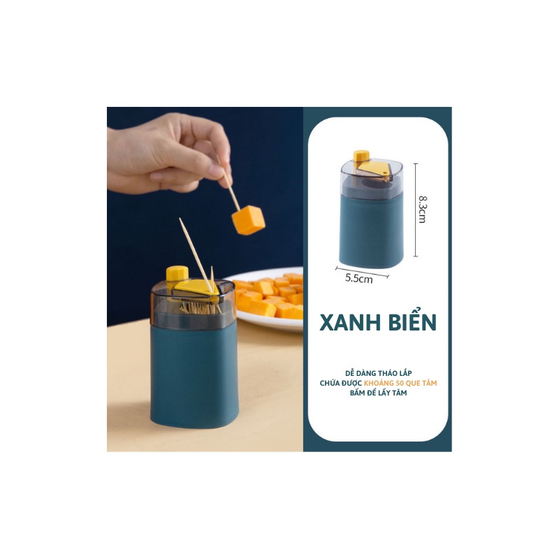 Hộp Đựng Tăm Bắc Âu Kiểu Bấm Sáng Tạo Tự Động Bật Lên, Cầm Tay Cao Cấp Gia Dụng - Sentaku