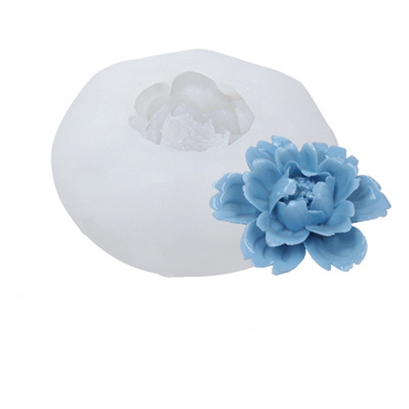 Khuôn Silicone Làm Nến Xà Phòng Hình Bông Hoa 3D DIY