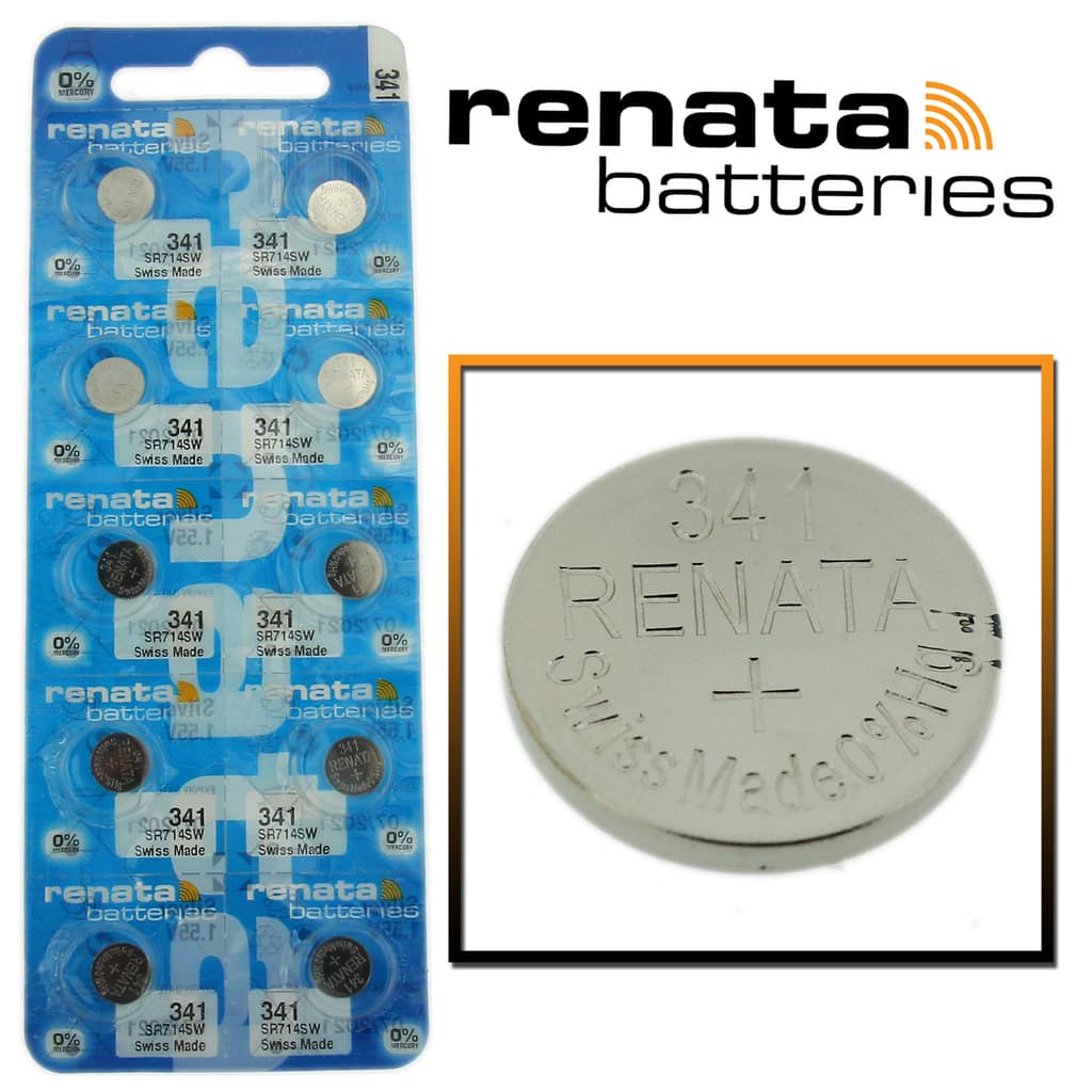 Pin đồng hồ Thụy Sỹ RENATA 341 / SR714SW silver bạc Made in Swiss (Dạng Vỉ 10 Viên)