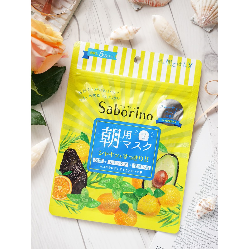 Mặt Nạ Buổi Sáng Hương Trái Cây Saborino Morning Facial Sheet Mask (Gói 5 miếng)