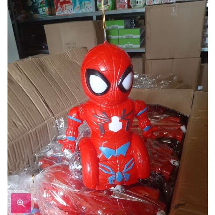 Lồng đèn trung thu robot và spiderman siêu nhân phát sáng và nhạc cho bé
