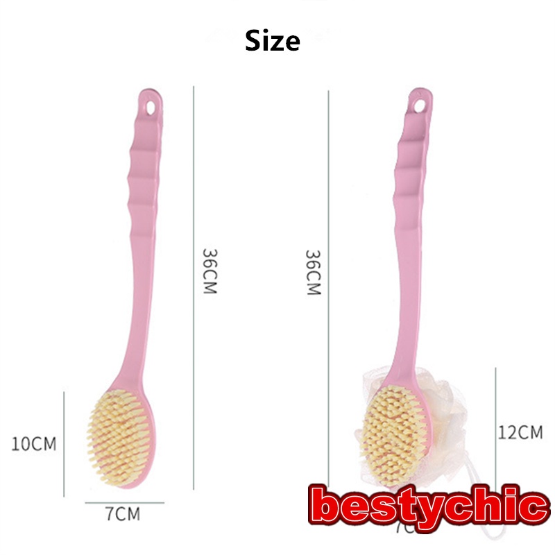 Bàn Chải Chà Lưng Cán Dài Lông Mềm