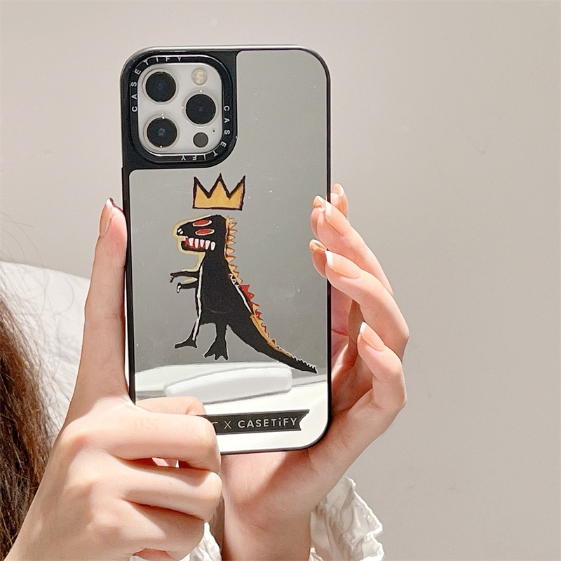 Ốp Điện Thoại Silicone TPU Cứng Chống Sốc Mẫu Mới Có Gương Cho iPhone 11 13 12 14 Pro Max 7 8 Plus XR X XS Max