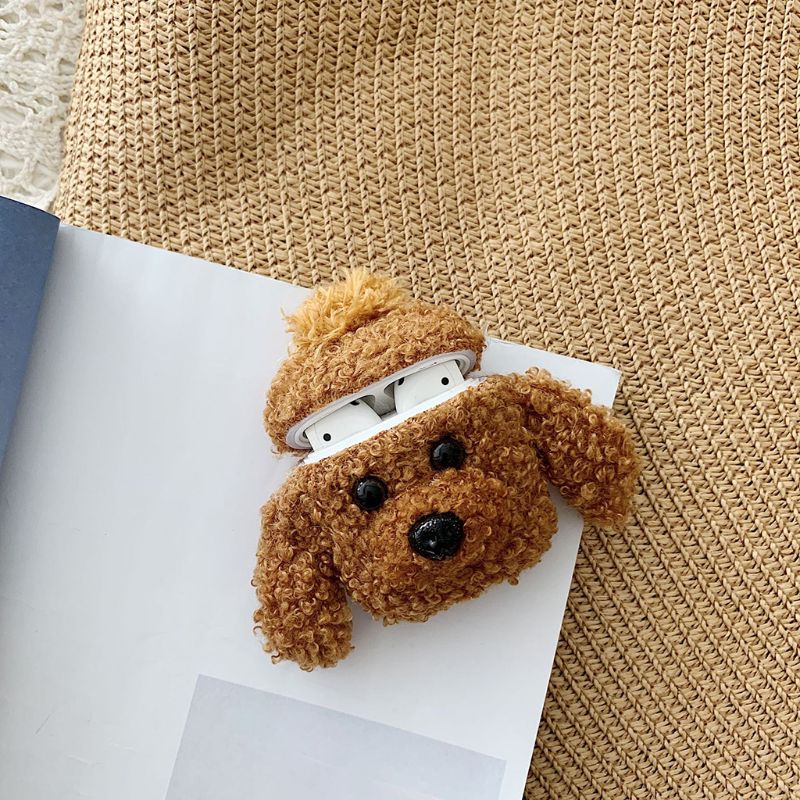 Vỏ Bảo Vệ Hộp Sạc Tai Nghe Bluetooth Không Dây Bằng Vải Bông Teddy Choairpods