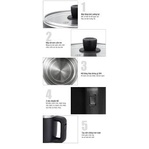 Nồi điện đa năng LocknLock 0.8L Kèm Khay Hấp Trứng EJP116BLK T2Cmall