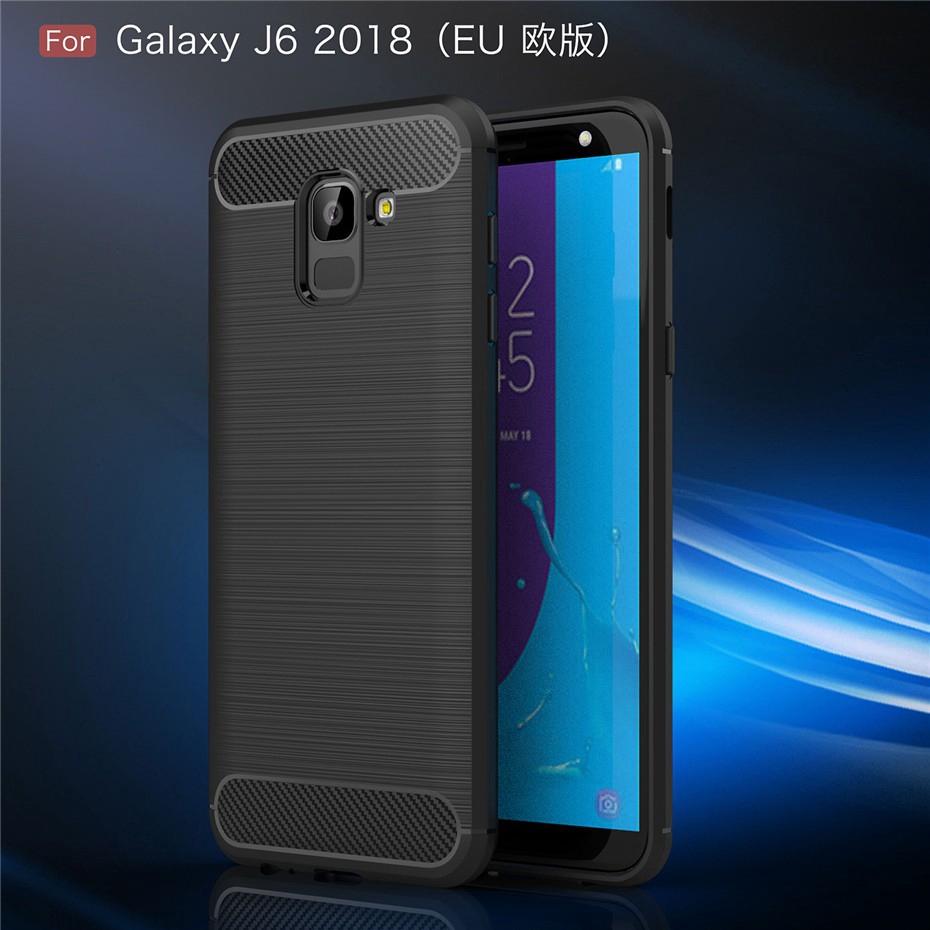 Ốp điện thoại sợi carbon cho điện thoại Samsung Galaxy J6 2018 J4 J8 A6 2018 A8