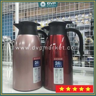 Bình giữ nhiệt mỏ vịt 2 lớp inox dung tích 2l cao cấp - màu ngẫu nhiên