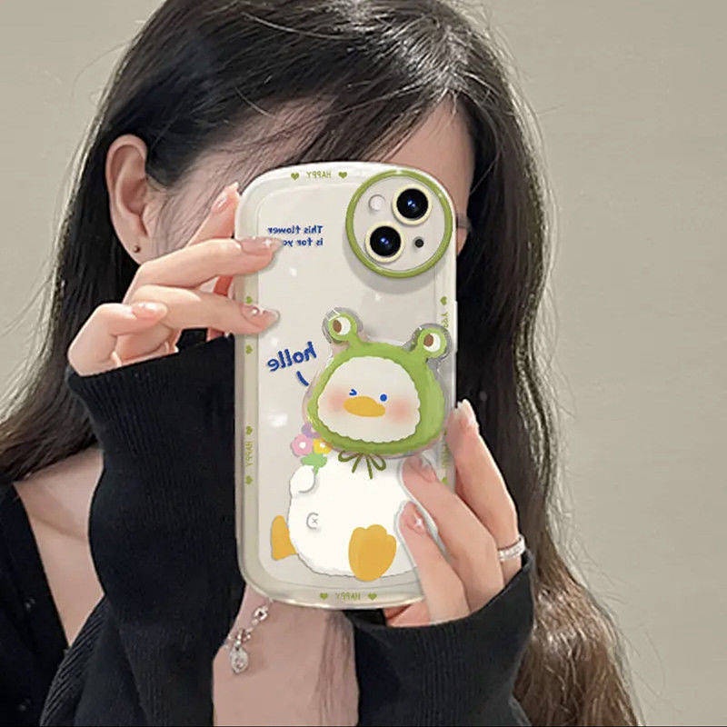 Cute Fat Duck Apple 13 Phone Case Iphone11 Cute 12Promax Bracket 78plus Female XR Soft Cover 3ycj