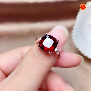 Nhẫn nữ Moissanite đính đá Garnet