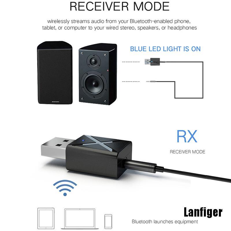 Thiết Bị Thu Phát Âm Thanh Bluetooth Không Dây 2 Trong 1 Usb 5.0 Cho Xe Hơi | BigBuy360 - bigbuy360.vn