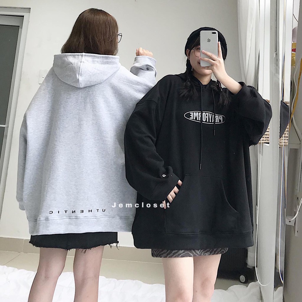 Áo Hoodie Form Rộng JEMCLOSET In Chữ Prayforme Phong Cách Hàn Quốc Cá Tính Chất Liệu Vải Chân Cua Dày Dặn - 1953