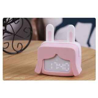 Đồng hồ báo thức mini world thỏ hồng