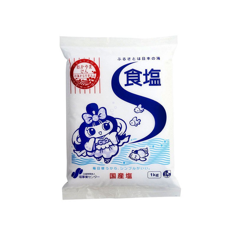 Muối ăn tinh khiết bịch Shiojigyo 1kg hàng Nhật bản
