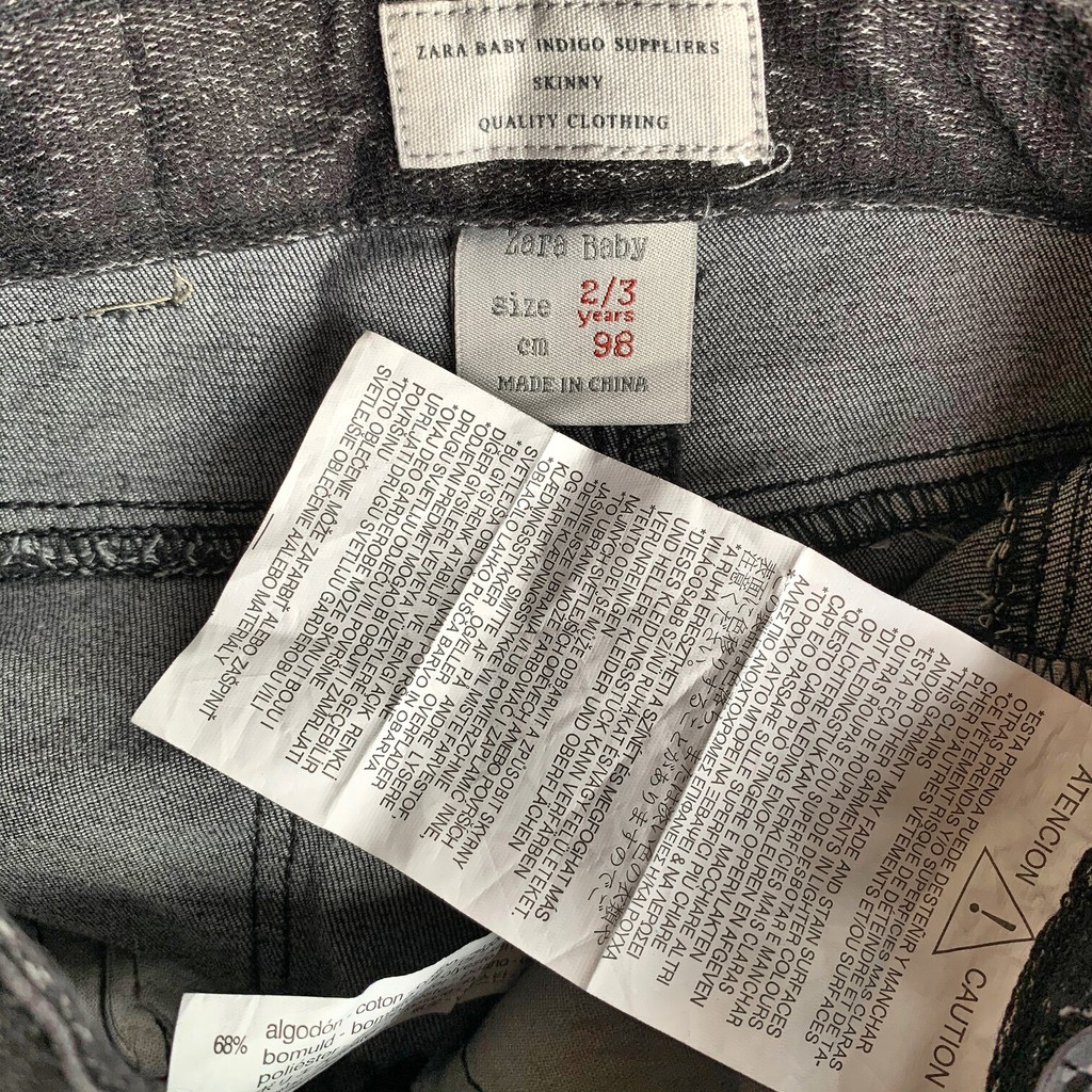 QUẦN DÀI BÉ TRAI – ZARA BABY DENIM - SIZE 9-12M , 18-24M , 2-3Yrs , 3-4Yrs