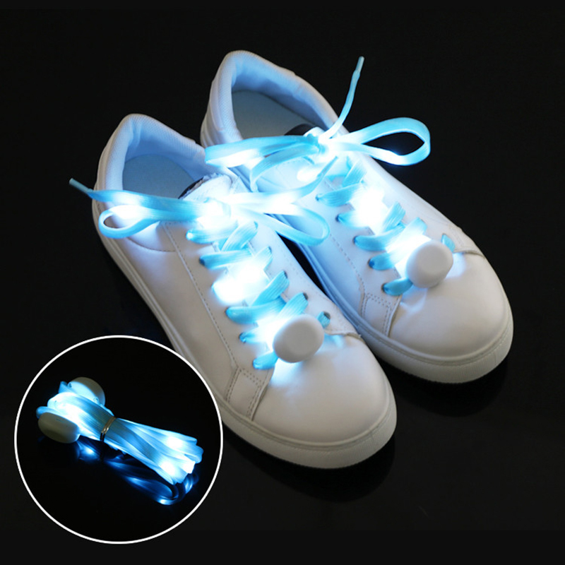 110cm Fashion LED 7 Color Luminescent Shoelace Flash Lace Night Running Shoelace