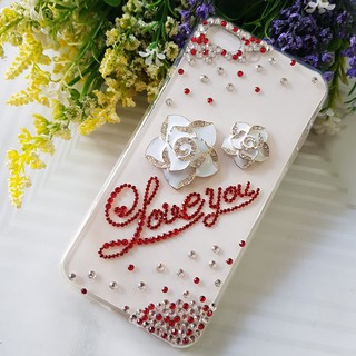 [IB DÒNG ĐT]Ốp lưng handmade đính đá LOVE HOA