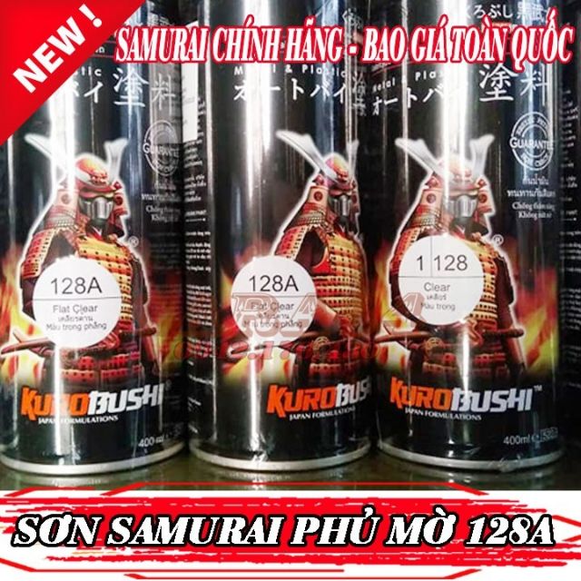 SƠN SAMURAI PHỦ MỜ 128A - PHỦ NHÁM - BÓNG MỜ