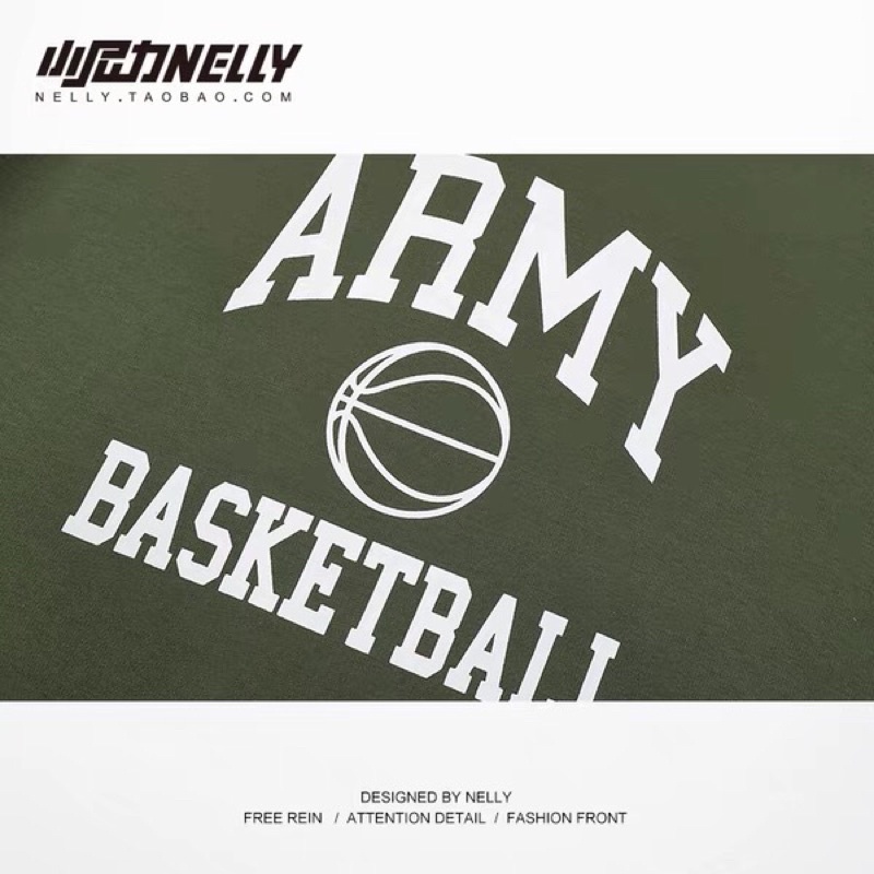 Áo sweater nelly heybig nỉ lót lông sale (có sẵn) army