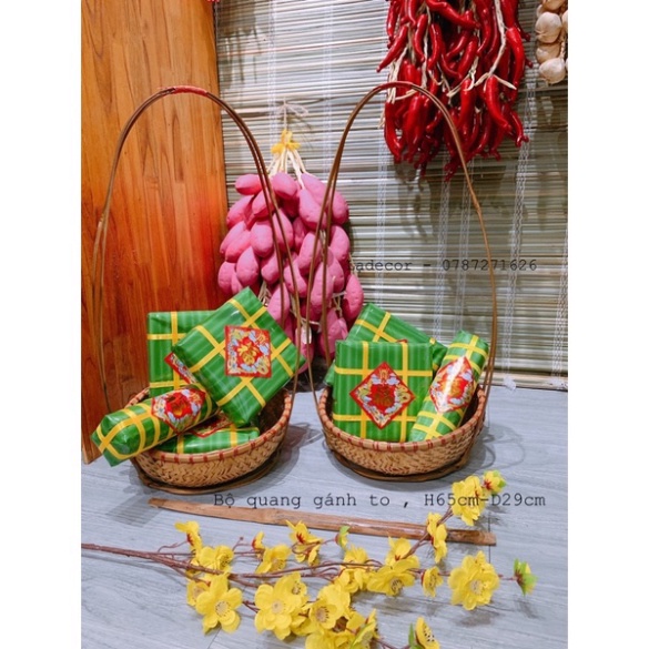 Bộ quang gánh trang trí chụp ảnh tết